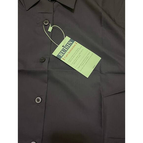 Ruisin Purple Men’s Long Sleeve Button Down T-shirt Size Medium - Picture 3 of 6